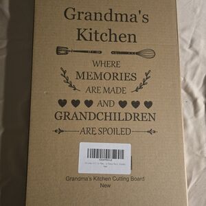 Grandma's Kitchen Cutting Board - Brown